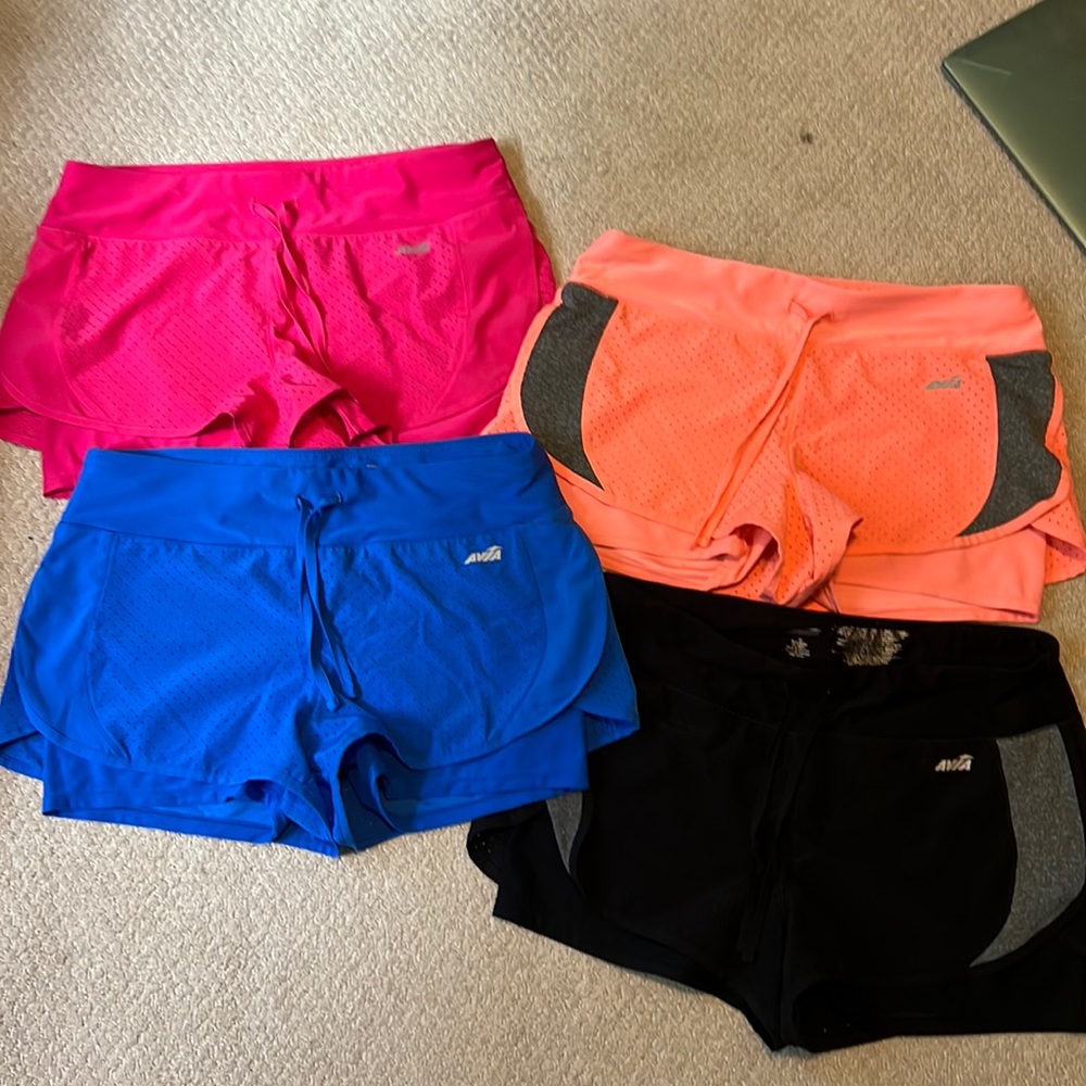 AVIA athletic shorts (set of 4)